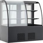 Zwarte Koelvitrine | Incl. Verlichting | 345+300L | 1415x..., Verzenden, Nieuw in verpakking