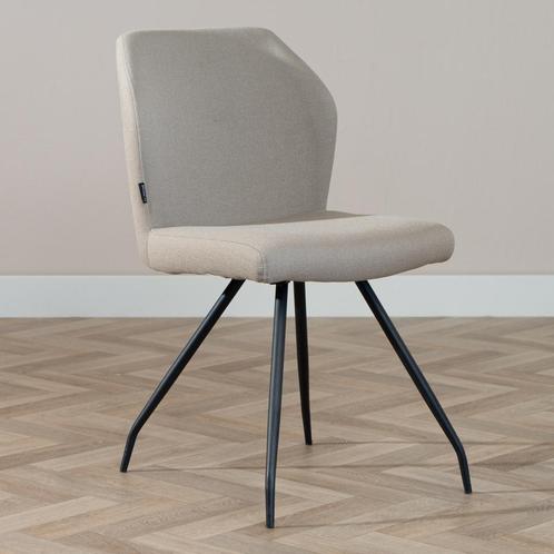 40% Korting: Scandinavische eetkamerstoel Fenris gerecyclede, Huis en Inrichting, Stoelen, Grijs, Zo goed als nieuw, Stof, Ophalen