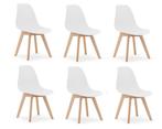 Eetkamerstoelen KITO - set van 6 eettafel stoelen - wit, Huis en Inrichting, Stoelen, Ophalen of Verzenden, Nieuw