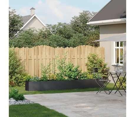 280cm Stalen Bloembak Zwart | Tweedekansje | 35% Korting, Tuin en Terras, Bloembakken en Plantenbakken, 30 tot 60 cm, 100 cm of meer