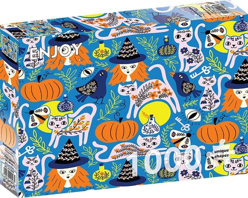 Enchanted Cats Puzzel (1000 stukjes) | Enjoy Puzzle -, Hobby en Vrije tijd, Denksport en Puzzels, Nieuw, Verzenden