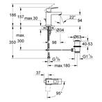 Eurocube Wastafelkraan Met Waste En 28 Mm Es Cartouche, Doe-het-zelf en Verbouw, Sanitair, Nieuw, Ophalen of Verzenden