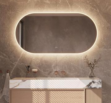 Trendy ovale spiegel met verlichting, verwarming dimfunctie beschikbaar voor biedingen