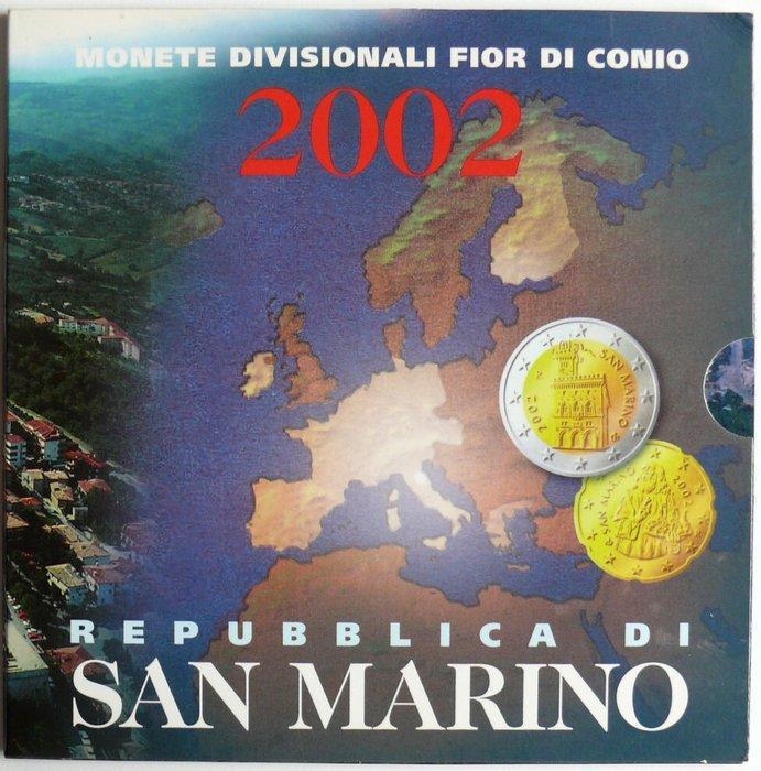San Marino. Year Set (BU) 2002 (Zonder Minimumprijs), Postzegels en Munten, Munten | Europa | Euromunten