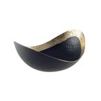 Saladekom zwart metaal met gouden rand 28X21CM, Verzenden, Nieuw