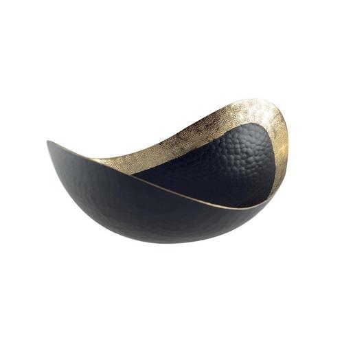 Saladekom zwart metaal met gouden rand 28X21CM, Huis en Inrichting, Woonaccessoires | Overige, Nieuw, Verzenden