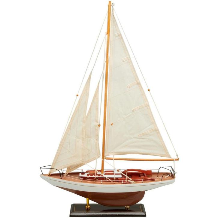 Zeilboot Model 45cm Wit, Hobby en Vrije tijd, Modelbouw | Boten en Schepen, Ophalen of Verzenden
