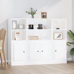 vidaXL buffetkasten 3 st bewerkt hout hoogglans wit, Verzenden, Nieuw, Overige houtsoorten