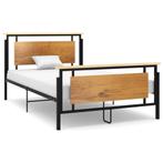 vidaXL Bedframe metaal 120x200 cm, Huis en Inrichting, Slaapkamer | Bedden, Verzenden, Zwart, Nieuw, Twijfelaar