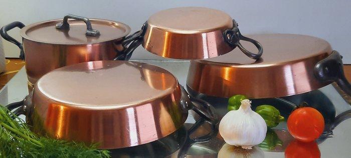 Pan (5) - Koper, BINNENKANT VERTINNEN, Antiek en Kunst, Antiek | Keukenbenodigdheden