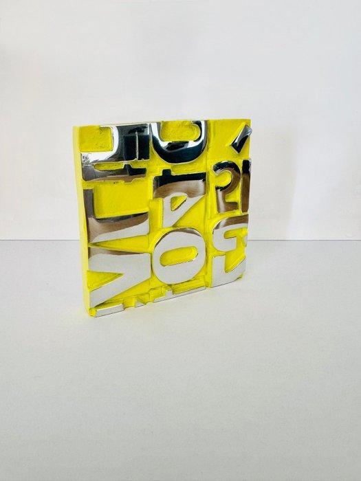 Karl Lagasse - GOD BLESS JAUNE (dernière œuvre disponible,, Antiek en Kunst, Kunst | Designobjecten