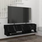 [en.casa] Tv meubel Kimitoön zwevend 120x31,5x32,5 cm marmer, Huis en Inrichting, Kasten | Televisiemeubels, Nieuw, Verzenden