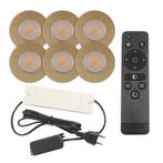 6 messing veranda inbouwspots Dico, IP65, incl. aansluitset, Ophalen of Verzenden, Nieuw