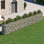 vidaXL Gabion plantenbak verhoogd 610x50x100 cm, 100 cm of meer, Verzenden, Nieuw, Metaal