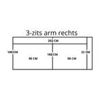 Leren elementenbank Flow - element 3 zits arm rechts, Nieuw, Ophalen of Verzenden, Rechte bank, Modern