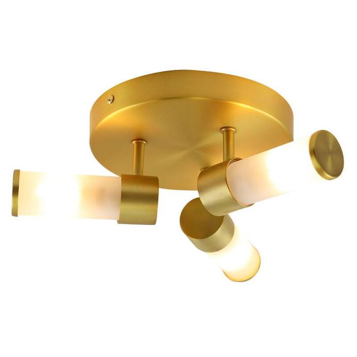 Moderne badkamer plafondlamp goud, Callum, IP44, Huis en Inrichting, Lampen | Plafondlampen, Nieuw, Glas, Ophalen of Verzenden