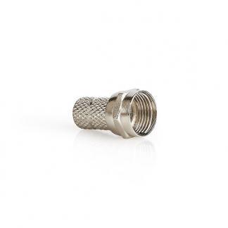 F-connector 6.0 mm plug | Nedis (Mannelijk, Metaal), Computers en Software, Pc- en Netwerkkabels, Nieuw, Verzenden