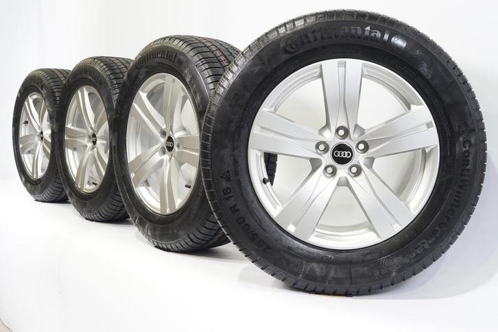 Audi Q7 TDI S-line 18 inch velgen + Winterbanden Continental, Auto-onderdelen, Banden en Velgen, Velg(en), Gebruikt, 18 inch, Winterbanden