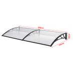 [en.casa] Deurluifel Mellerud afdak 240x100 cm transparant e, Verzenden, Nieuw