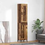 vidaXL Highboard Oud Hout 34,5 x 34 x 180 cm Bewerkt hout, Minder dan 50 cm, Verzenden, Nieuw, Minder dan 100 cm