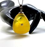 Natuurlijke Baltische barnsteen hanger ketting in sterling