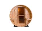 Barrelsauna 245 cm met veranda - Rustic Red Cedar, Verzenden, Nieuw