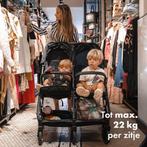 Deryan Luxe Rolo X2 Dubbele Buggy - Duo Buggy - Zwart, Verzenden, Zo goed als nieuw