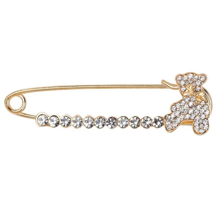 Fako Bijoux - Sierspeld / Sjaalspeld - Beertje - Kristal -, Sieraden, Tassen en Uiterlijk, Broches, Verzenden