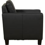 Leren Fauteuil Smart - Toledo Leer Nero - Poten Hout Zwart, Huis en Inrichting, Fauteuils, Nieuw, Ophalen of Verzenden, Fauteuil Smart - Toledo leer Nero - Poten hout zwart past perfect in uw interieur als u woonstijl: Bohemian, Eigentijds, Modern, Retro is.