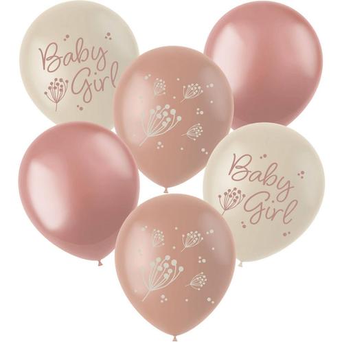 Geboorte Ballonnen Babygirl 33cm 6st, Hobby en Vrije tijd, Feestartikelen, Nieuw, Verzenden