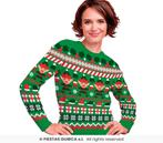 Foute Kerst Sweater Elfjes Cartoon Groen Dames, Ophalen of Verzenden, Nieuw