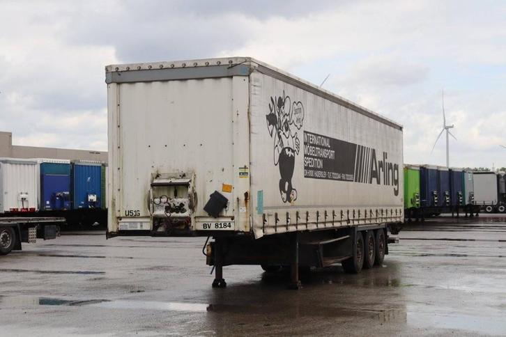 Veiling: Schuifzeiloplegger Krone SD 2016, Auto's, Vrachtwagens, BTW verrekenbaar, Overige brandstoffen, Overige kleuren, Aanhangers en Opleggers