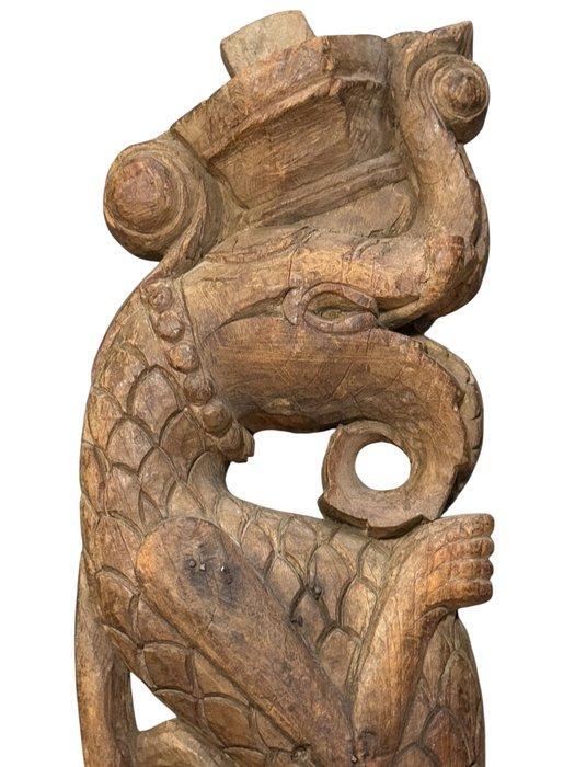 sculptuur, Indische steunpilaar in de vorm van een Makara, Antiek en Kunst, Kunst | Niet-Westerse kunst