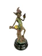 Beeldje - Kabouter - Goblin - Brons, Antiek en Kunst