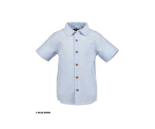 Blue Seven - overhemd korte mouwen - gestreept wit/blauw, Kinderen en Baby's, Kinderkleding | Overige, Jongen, Nieuw, Verzenden