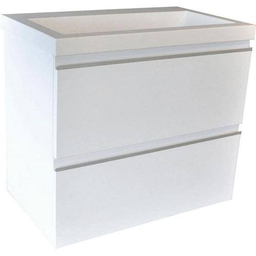 Wiesbaden Shall Onderkast - 60x36cm - Glans Wit, Huis en Inrichting, Badkamer | Badkamermeubels, Nieuw, Ophalen of Verzenden