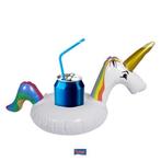 Opblaasbare unicorn bekerhouder, Verzenden, Nieuw, Feestartikel