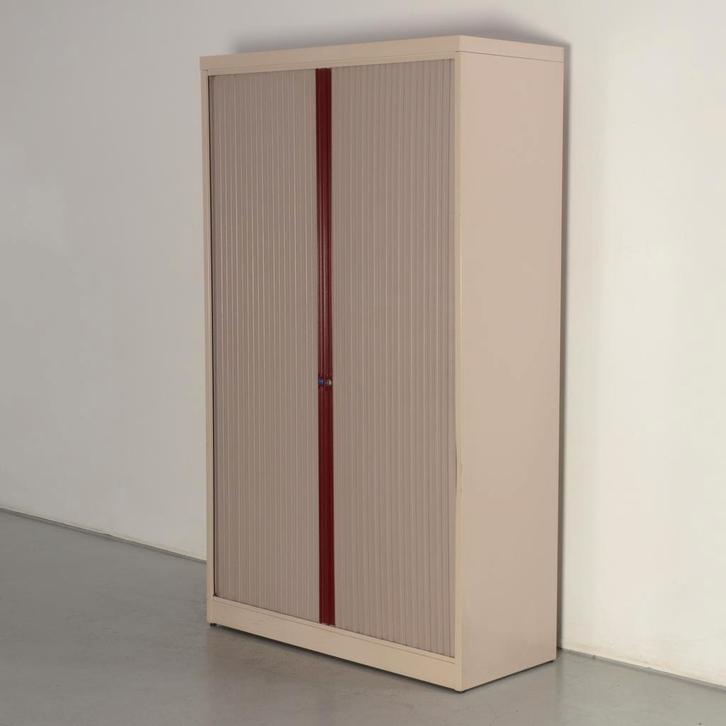 Mewaf roldeurkast, crème, 198x120 cm, incl. 4 legborden, Huis en Inrichting, Kasten | Roldeurkasten en Archiefkasten, Ophalen of Verzenden