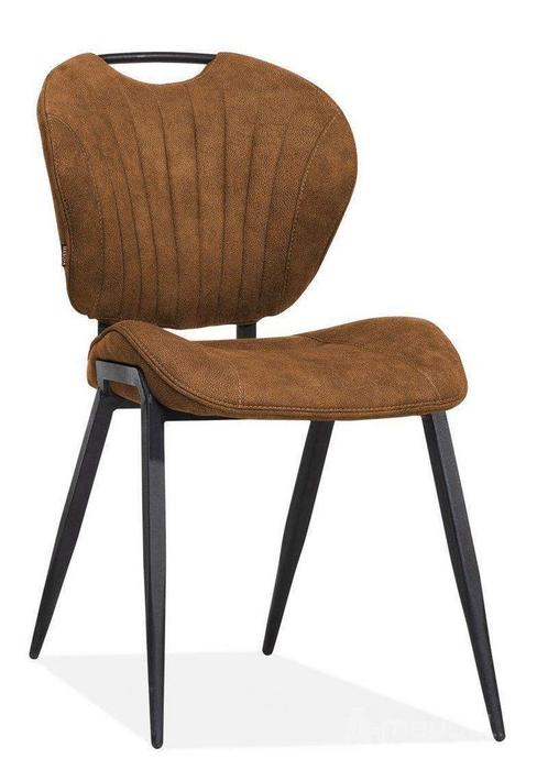 Eetkamerstoel Jim - eetkamerstoelen - Cognac, Huis en Inrichting, Stoelen, Bruin, Nieuw, Overige materialen