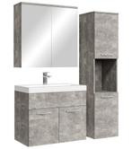 Badkamermeubel Set Montreal 60 cm Beton Grijs Badmeubel, Verzenden, Nieuw, Wastafelkast