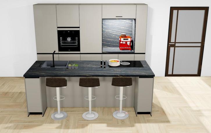 Keuken met kookeiland - AEG apparatuur en Coffee corner, Huis en Inrichting, Keuken | Complete keukens, Nieuw, Ophalen