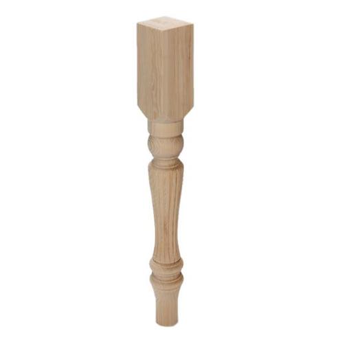 Koloniale houten tafelpoot met cannelures 750x90mm, Huis en Inrichting, Tafelonderdelen, Tafelpoot, Nieuw, Grenenhout, Ophalen of Verzenden