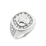 Zilveren heren ring | Vrijmetselaar symbool (zilveren ring), Gebruikt, Overige kleuren, 19 tot 20, Heer