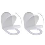 vidaXL Toiletbrillen met soft-close deksels 2 st kunststof, Nieuw, Verzenden