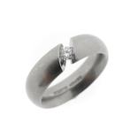 18 Krt. Witgouden Narcis-ring; Diamant 0,17 ct. | Niessing, Sieraden, Tassen en Uiterlijk, Gebruikt, Overige kleuren, Ophalen of Verzenden