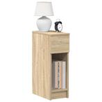 vidaXL Nachtkastje met lade 20x36x60 cm sonoma eikenkleurig, Verzenden, Nieuw, Hout