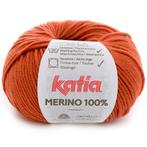 Katia Merino 100% - 20 dieporanje - Wol Garen, Hobby en Vrije tijd, Breien en Haken, Ophalen of Verzenden, Nieuw