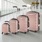 Kofferset Mila 4-delig met bagageweger en bagagelabels - ros, Verzenden, Nieuw