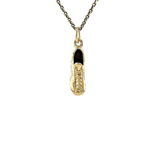 Gouden vintage voetbalschoen hanger 14 krt, Sieraden, Tassen en Uiterlijk, Kettinghangers, Nieuw, Ophalen of Verzenden