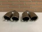 rvs dubbel 3,5 inch Uitlaat sierstukken set R + L, Auto-onderdelen, Ophalen of Verzenden, Nieuw